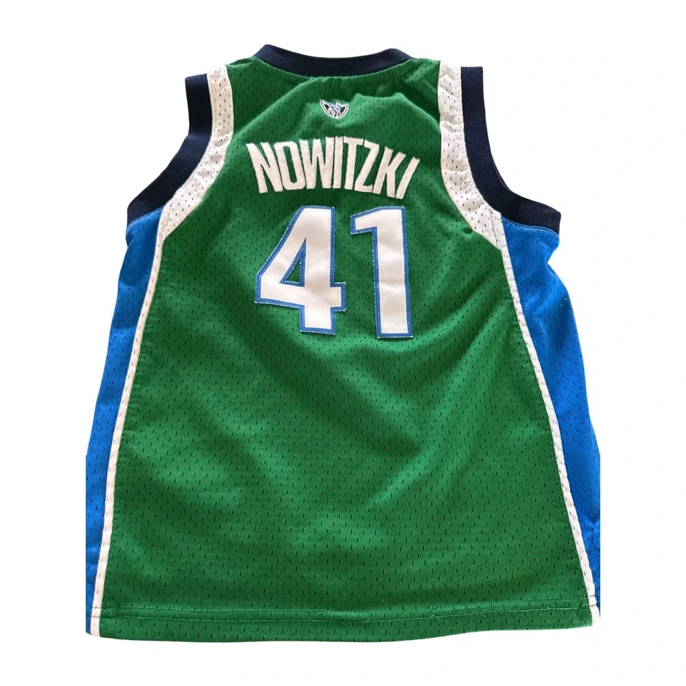 Adidas‎ NBA Mavericks Dirk Nowitzki #41 Jersey Youth Boys L 2+ Length Basketball